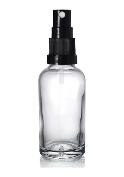 30ml Şeffaf Cam, Siyah Sprey Başlıklı Şişe, 12 Adet, Cam Şişe, Sprey Şişesi, Ecza Şişesi, Dropper Şişe, Medikal Şişe