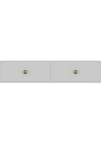 Tda1202b - Zuzu Duvara Montaj Tv Stand Beyaz-gold 120cm Beyaz