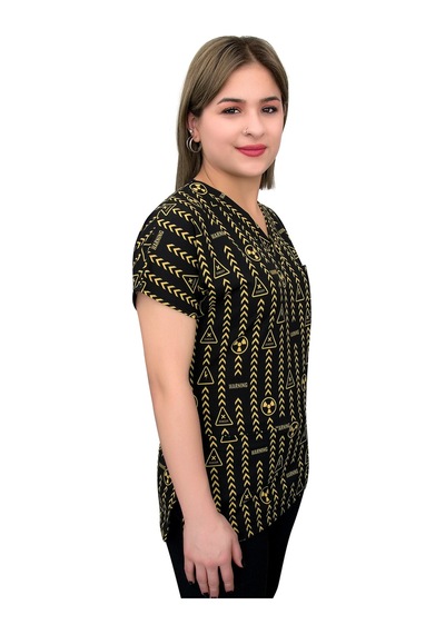 Radyoloji 2 Desenli Likralı Üst Forma