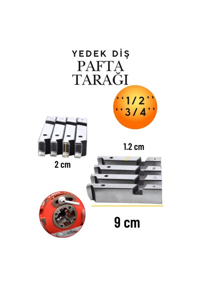 Metal Diş Açıcı Ex75011 Ex75013 Ex75015 Pafta Tarak Yedek Diş Açma Tarağı 1/2" - 3/4" İnç Boru Diş Açma Yedek Parçası Boru Tesisat Diş Açma Takımı