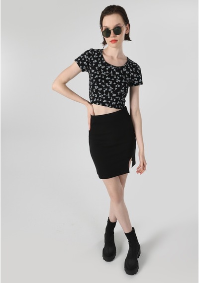 Colin's Colins Dar Kesim Mini Siyah Kadın Etek Cl1064487 Cl1064487 Q1.v2 Blk Siyah