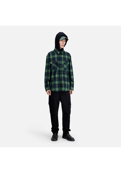 The Kooples Erkek Ekose Yeşil Gömlek