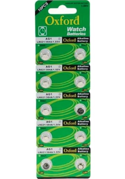 Tianqiu AG1 LR621/364A Alkalin Düğme Pil 10'lu
