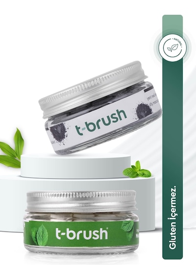 Tbrush Diş Beyazlatıcı Doğal Diş Macunu Tableti Florürsüz + Ağız Gargara Tableti Içermez 75 Tablet Diğer