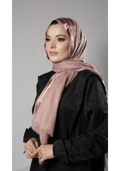 Hürrem Bone Pudra Şerit Çizgili Şal Viskon Kumaş Bursa Dolama 202109 06 Pudra
