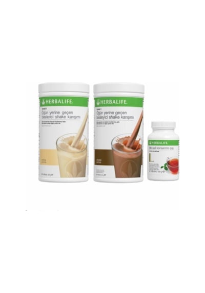 1 Adet Vanilya-1 Adet Çikolata Aromalı Shake+100gr Çay