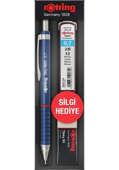 Okul Seti Tikky Retro 0.7+min Silgi Hediyeli Mavi Mavi