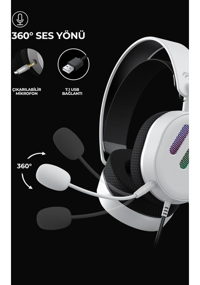 Havit Gamenote H2038U RGB 7.1 USB Mikrofonlu Oyuncu Kulaklığı