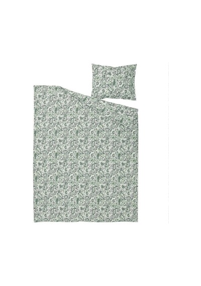 Ikea Rodgersıa Tek Kişilik Nevresim Takımı 150 X 200 Cm Yeşil - Beyaz Beyaz - Yeşil