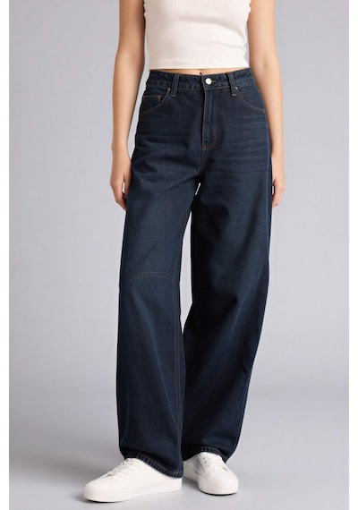 Defacto Baggy Fıt Yüksek Bel Uzun Jean Pantolon E4662ax26spnm40 Siyah-nm40