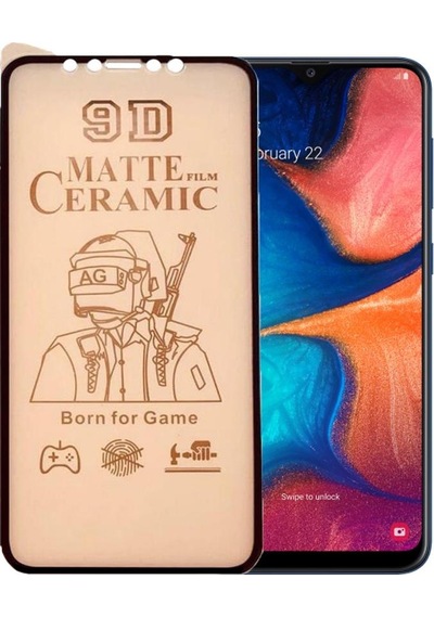 Samsung Uyumlu A20 Ekran Koruyucu 9D Mat Seramik Nano Tam Kaplayan