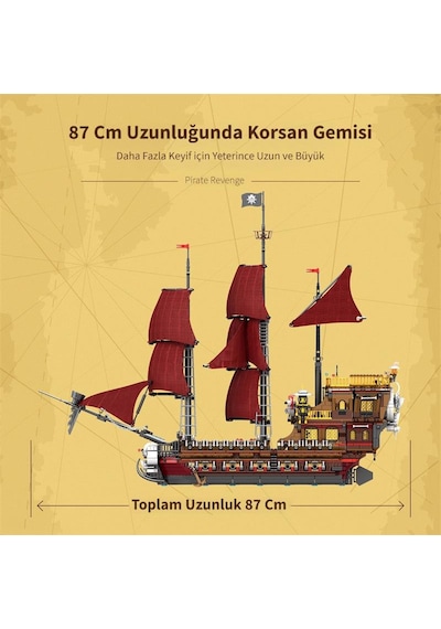 Reobrix 66010 Korsan Gemisi Yaratıcı Yapı Blok Seti Building Blocks Pirate Revenge - The Pirates - 2776 Parça