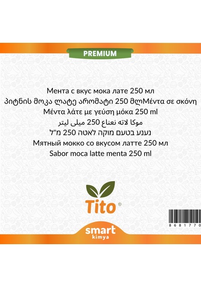 Premium Naneli Mocha Latte Aroması 250 Ml