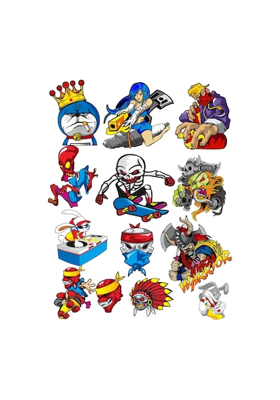 Tavşan Sticker Set 7 15 Parça Telefon, Tablet, Defter, Laptop Sticker