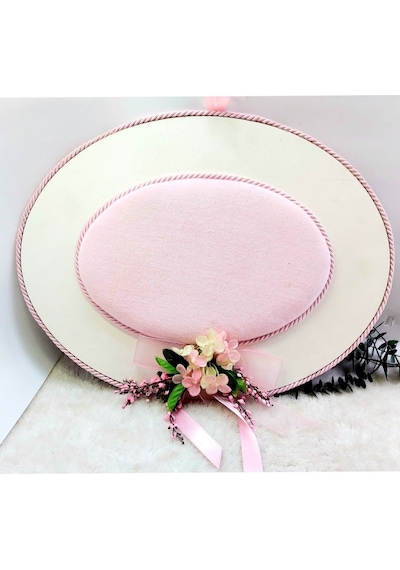 Pembe Kenarları Bördümlü Bebek Odası Kapı Süsü Çok Renkli