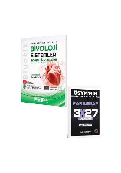 2027 Biyotik 2027 Biyoloji Sistemler İnsan Fizyolojisi+ Evp Akademi Paragraf
