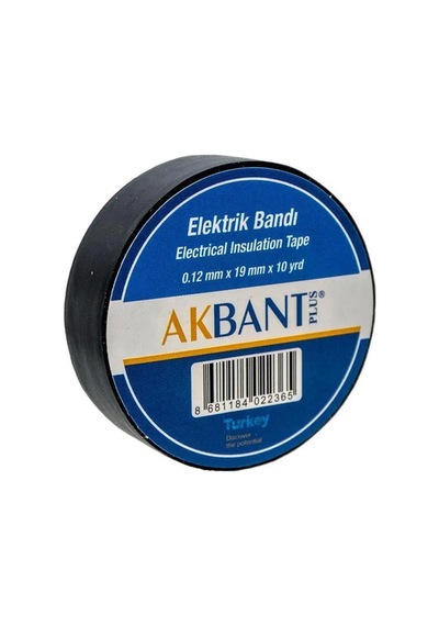 Akbant İzole Bant Eklektrik Bandı - 0.12 Mm X 19 Mm X 10 Yrd - Sarı - 10 Adet