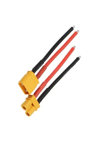 15 Cm Erkek Dişi Lipo Pil Şarj Kablosu, 2.5mm Silikon Kablolu