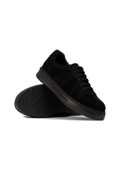 Deery Erkek Hakiki Süet Siyah Sneaker Ayakkabı - 02017msyhp01 Siyah