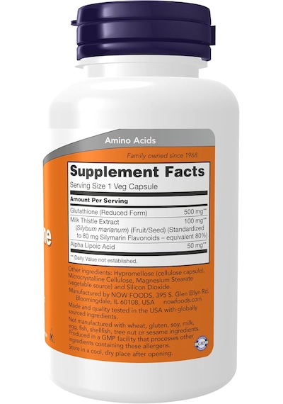 Now Foods Glutathione 500 Mg 60 Veg Capsules Orijinal Usa Menşeii Dmmedicineden