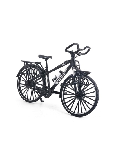 Siyah Yüksek Kaliteli Metal 1:10 Ölçek Koleksiyonluk Die Cast Model Bisiklet Çok Renkli