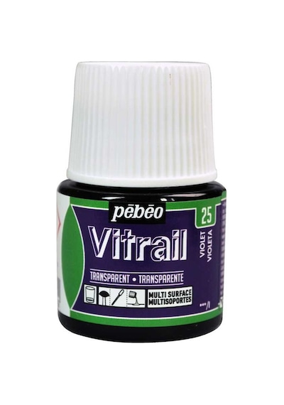 Vitrail Solvent Bazlı Cam Boya 45 ML Şişe - 05025 Violet Mor