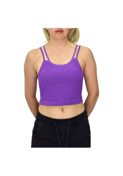 Kadın İp Askılı Pedli Crop 8136 Bgl-st03783 001