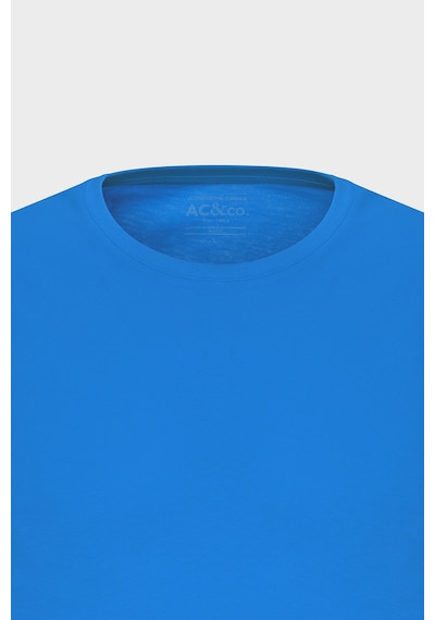 Ac&Co / Altınyıldız Classics Slim Fit Bisiklet Yaka Kısa Kol Pamuklu Erkek Tişört Saks