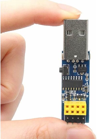 ESP-01 CH340 Usb Bağlantı Adaptörü Reset Butonlu Esp01 Esp8266 Esp-01s Wifi Modül Ayar Firmware
