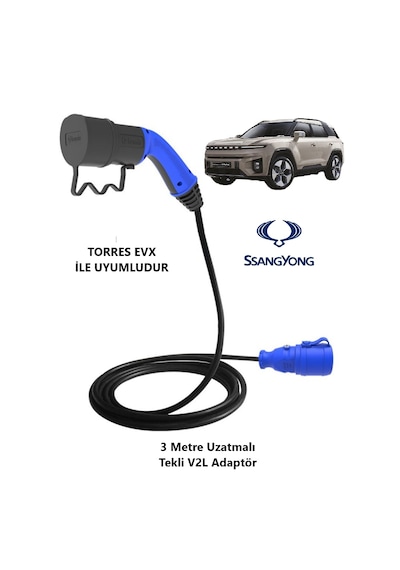Bemis - Hyundai-Kia ve SSangyong Uyumlu 3 Metre V2L Kablosu Bemis - Hyundai-Kia ve SSangyong Uyumlu 3 Metre V2L Kablosu