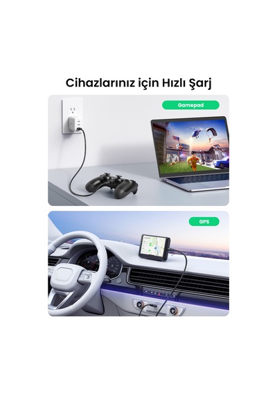Ugreen Mini Usb Şarj Ve Data Kablosu 2 Metre, 30472