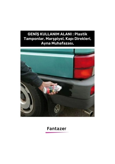 Deluxe Uzun Süre Suya Dayanıklı Eskimiş Kauçuk Yüzey Dış Plastik Aksam Siyah Tampon Boyası 2 Adet