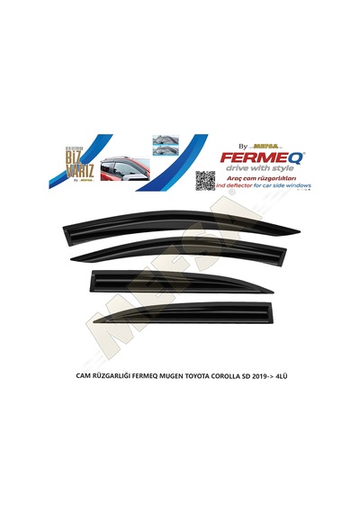 Cam Rüzgarlığı Fermeq Mugen Toyota Corolla Sd 2019+  4lü