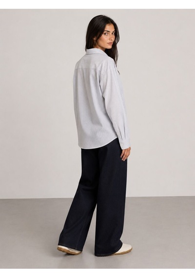 Loft Loose Fit Kadın Gömlek U.kol Lf2044844 Q1.v1 Lacivert