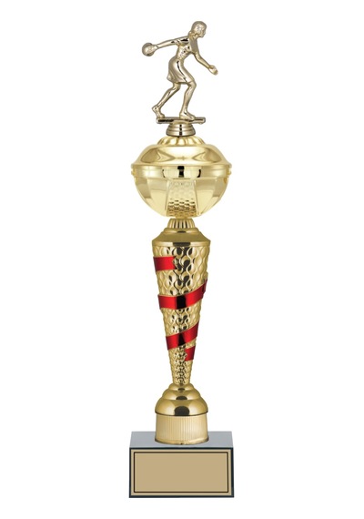 Odak Kupa - Figürlü Kupalar - Bowling Kadın Figürlü Kupalar Fg-077 C - 48 Cm Altın - Beyaz