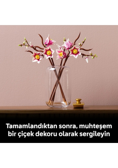LEGO® Botanicals Manolya Dalları 11510 - Yetişkinler için Çeşitli Detaylar İçeren Çiçek Buketi Model Yapım Seti (435 Parça)