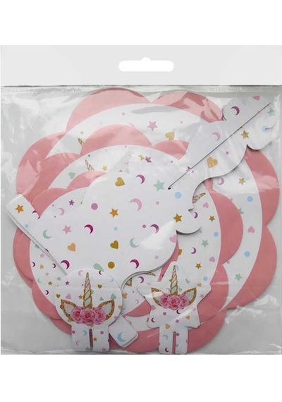 KAP KEK STANDI UNICORN ÇİÇEKLİ 1 ADET