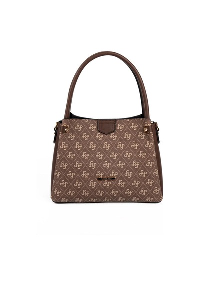 Silver Polo Sp1254 Kadın El Çantası Monogram Kahve-kahve