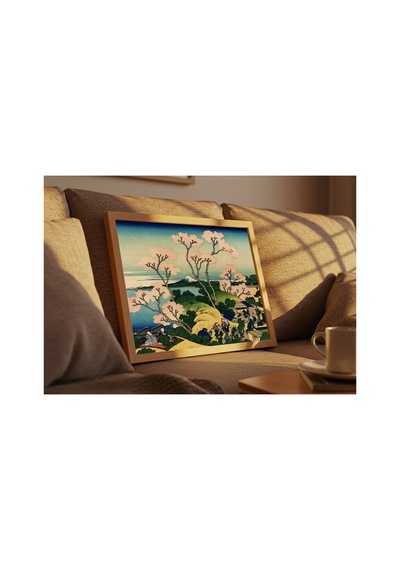 Hokusai Tokaido Üzerinde Shinagawa Gotenyama Çerçevesiz Poster 30x42 Cm A3 Tablo Japon Sanatı