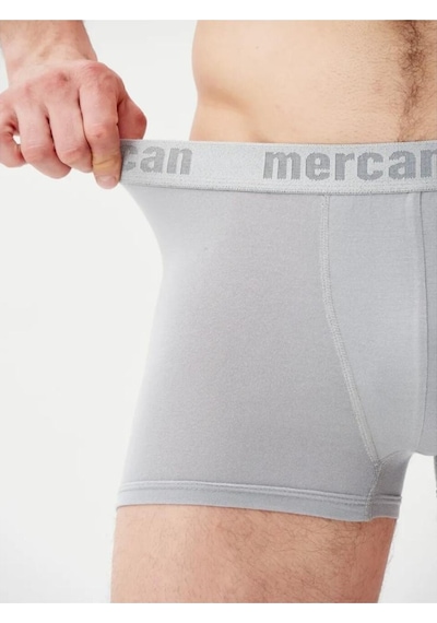 Mercan 3'lü Gri Modal Boxer