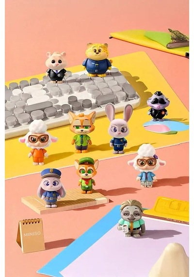 Mınıso Disney Lisanslı Zootropolis Günlük Yaşam Kostümleri Blind Box Figür 10 Cm