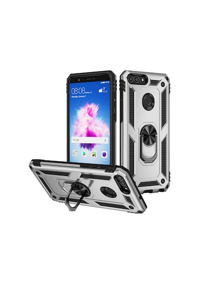 Huawei P Smart Kılıf Zore Vega Kapak Gri