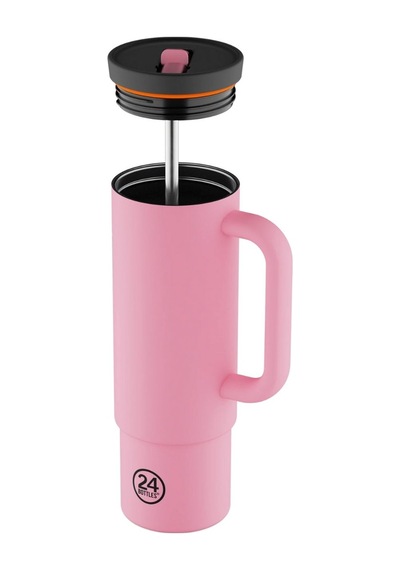 Straw Cup Flamingo Pipetli Paslanmaz Çelik Termos 800 Ml Pembe
