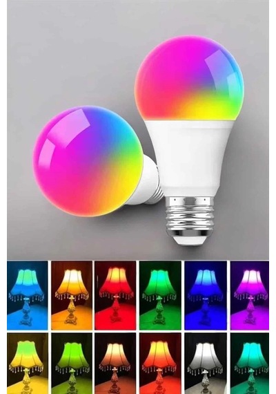 Mey İthalat Led Ampul Enerji Dostu Rgb Işıklı 100w Led Işık Çok Renkli 85165360
