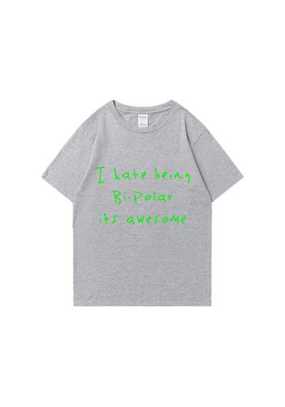 Tarzsokak Rap Kanye West Bi-polar Olmaktan Nefret Ediyorum Bu Harika Baskı T Shirt Erkek Kadın Hip Hop Haki