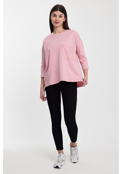 Alexandergardi Alexandergardı Cep Detaylı Sweatshırt B24-00195 Pembe