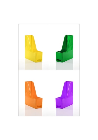 Ops Mg 101 Magazinlik 4'lü Set A4 Demonte Plastik Dikey Klasör Arşiv Kutusu Organizer Saklama