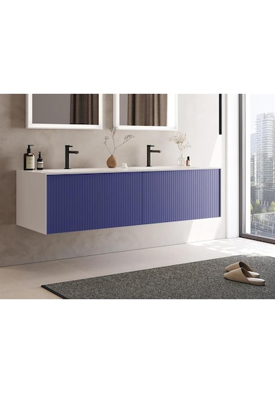 Orka Cube 160 Alt Modül + Lavabo Modul Mat Lacıvert Diğer Orka Cube 160 Alt Modül + Lavabo Modul Mat Lacıvert Diğer