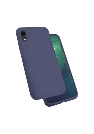 Apple Uyumlu iPhone Xr 6.1 Kılıf Zore Silk Silikon Lacivert