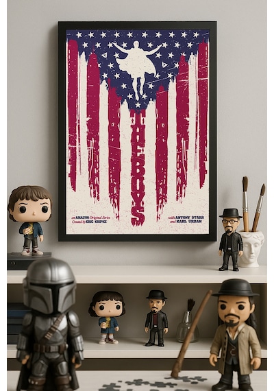 The Boys Siyah Ahşap Çerçeveli Poster, Dekoratif Dizi Duvar Tablosu